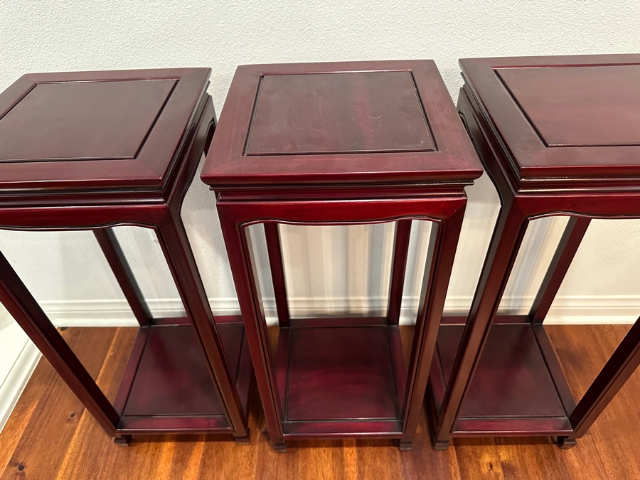 (3) Wooden Stands 12W X 12D X 28.5H [Photo 3]