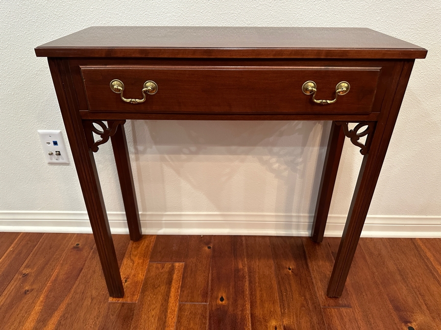 Ethan Allen 1-Drawer Console Table 28W X 11D X 28H [Photo 1]