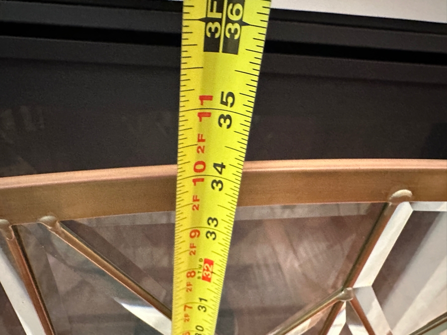 Bevel Clear Glass Folding Fireplace Screen Handmade By TMI Three Mountain International 51W X 34H Retails $750 [Photo 7]