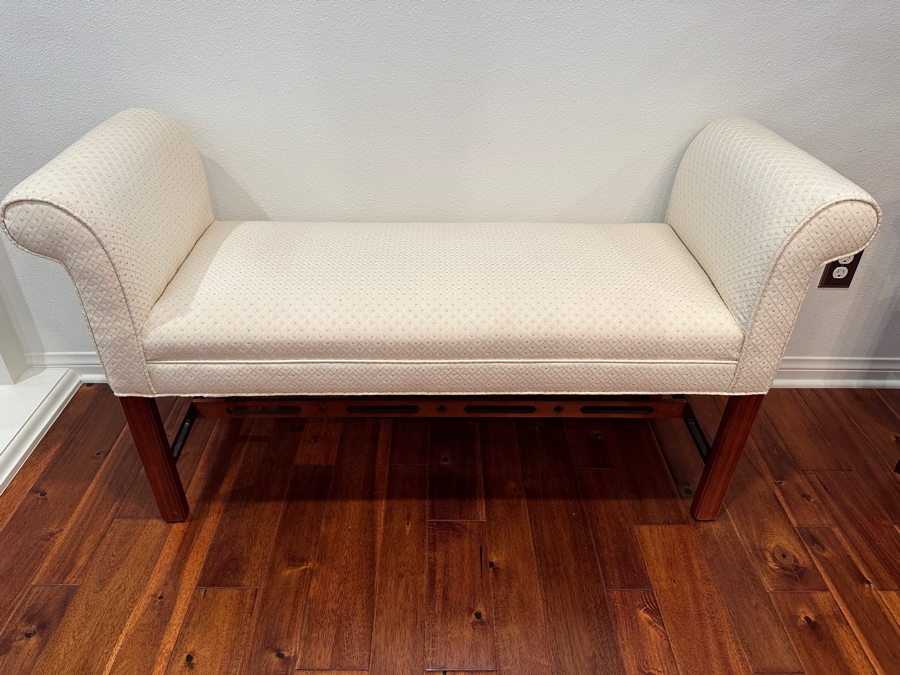 Ethan Allen Upholstered Bench 50W X 18D X 27.5H [Photo 2]