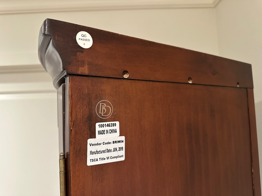 Ballard Designs Corner Curved Front Curio Display Cabinet 27W X 17D X 74.5H [Photo 7]