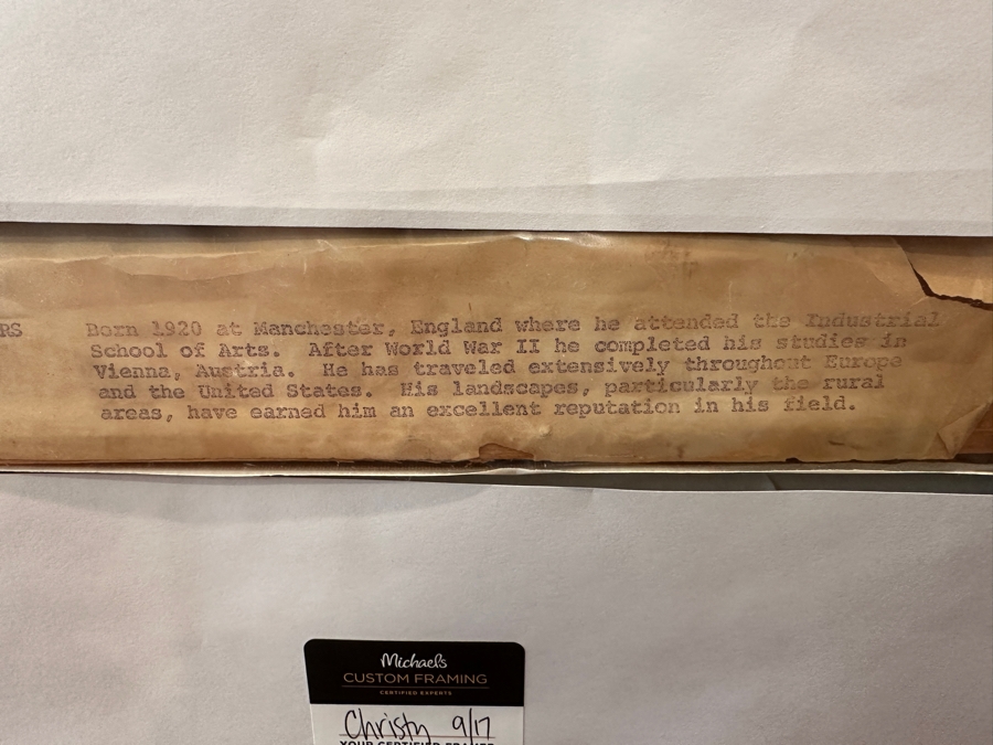 Large Original English Oil Painting On Canvas By Hyders (See Information On Back In Photos) Professionally Framed [Photo 12]