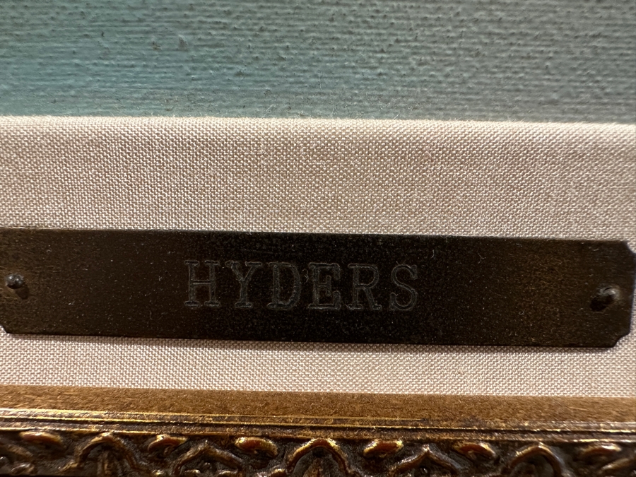 Large Original English Oil Painting On Canvas By Hyders (See Information On Back In Photos) Professionally Framed [Photo 8]