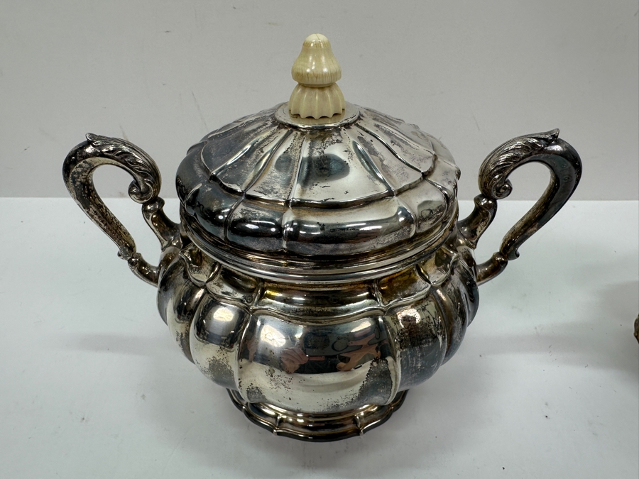 Vintage Sterling Silver Coffee & Tea Service By C. C. Hermann Denmark Total Sterling Silver Weight 2,585g Silver Melt Value $2,770 [Photo 14]