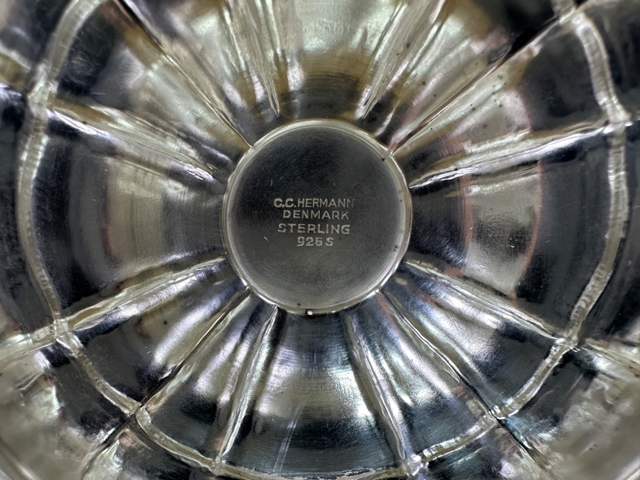 Vintage Sterling Silver Coffee & Tea Service By C. C. Hermann Denmark Total Sterling Silver Weight 2,585g Silver Melt Value $2,770 [Photo 11]