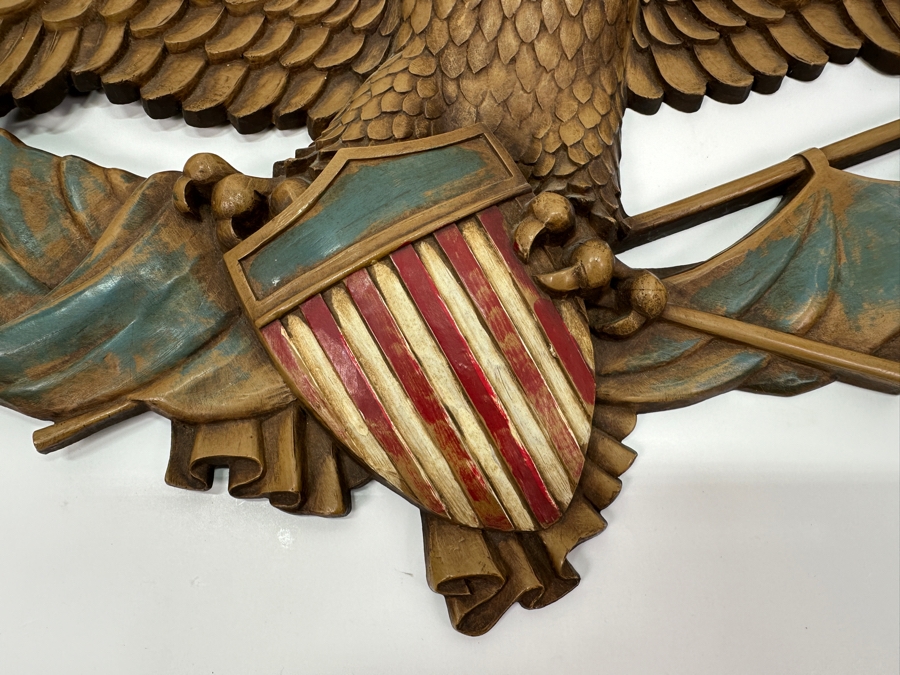 Vintage American Eagle Wall Plaque By Syroco 29W X 13H [Photo 2]