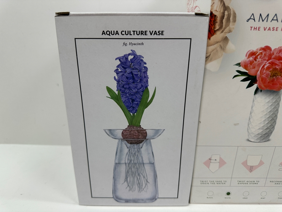 (3) New Vases: (2) Aqua Culture Vases & (1) Amaranth Vase [Photo 2]
