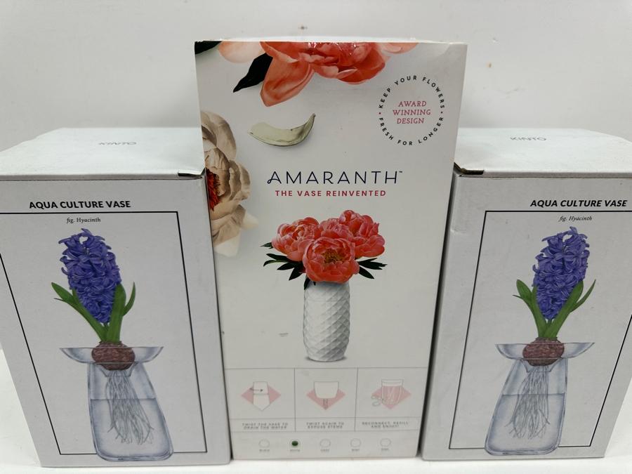 (3) New Vases: (2) Aqua Culture Vases & (1) Amaranth Vase [Photo 3]