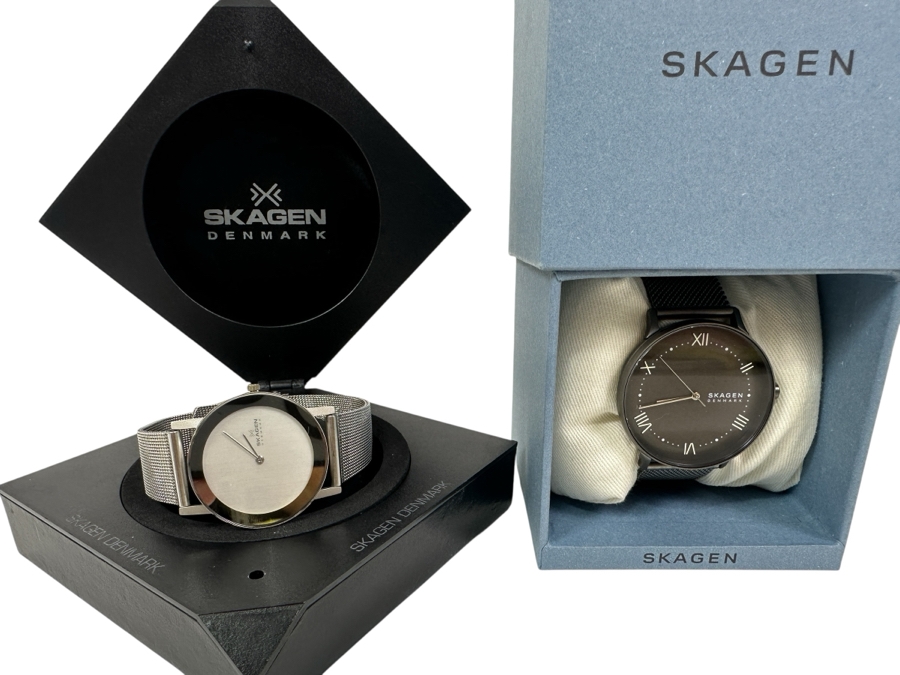 Pair Of Men's Skagen Denmark Wrist Watches