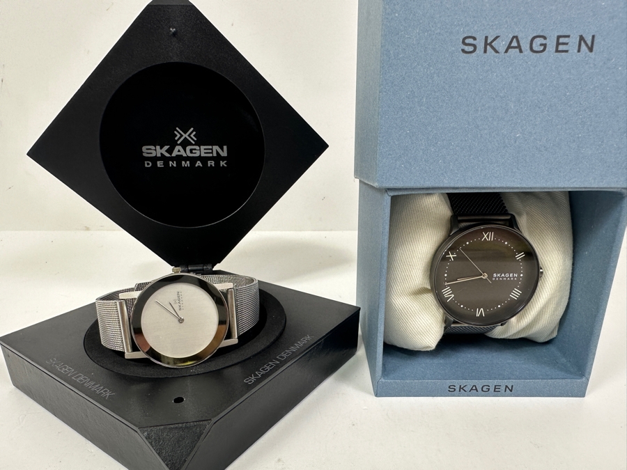 Pair Of Men's Skagen Denmark Wrist Watches [Photo 2]