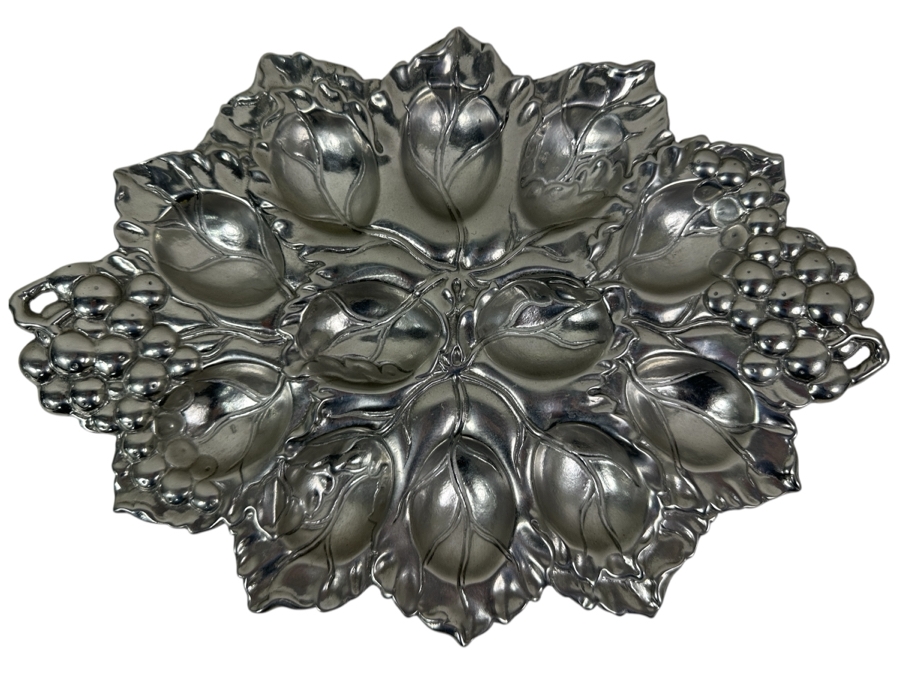 Arthur Court Grape Deviled Egg Holder 12.5 X 9
