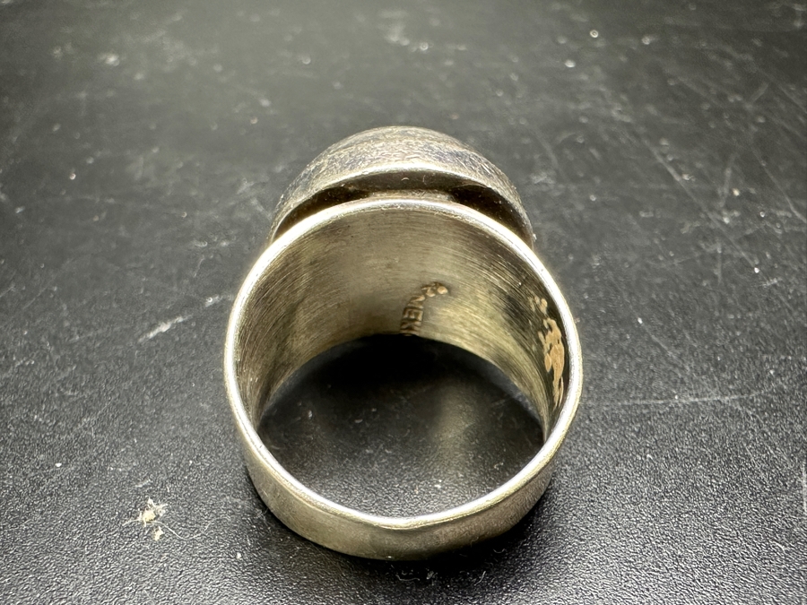 Vintage Sterling Silver Mexican Modernist Ring Size 9.5 13.6g [Photo 6]