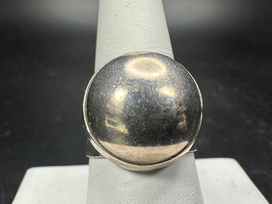 Vintage Sterling Silver Mexican Modernist Ring Size 9.5 13.6g [Photo 2]