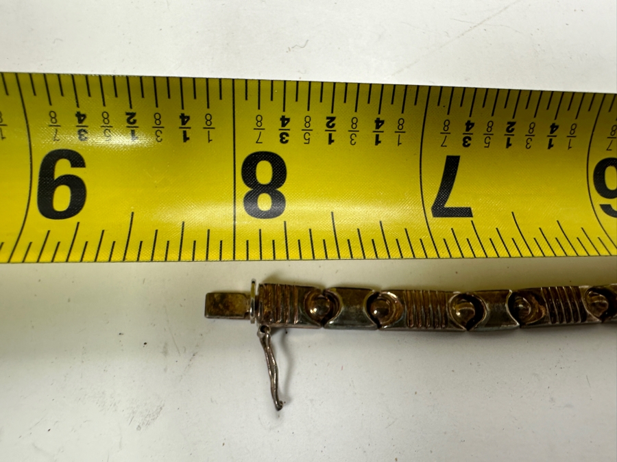 Vintage Sterling Silver Italian 8' Bracelet 11.7g [Photo 5]