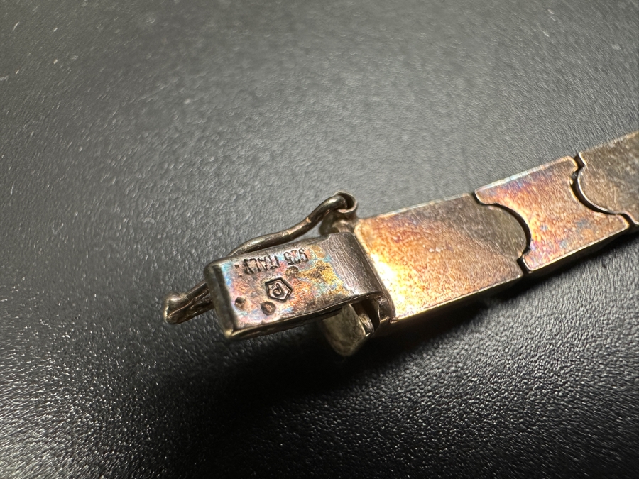 Vintage Sterling Silver Italian 8' Bracelet 11.7g [Photo 4]