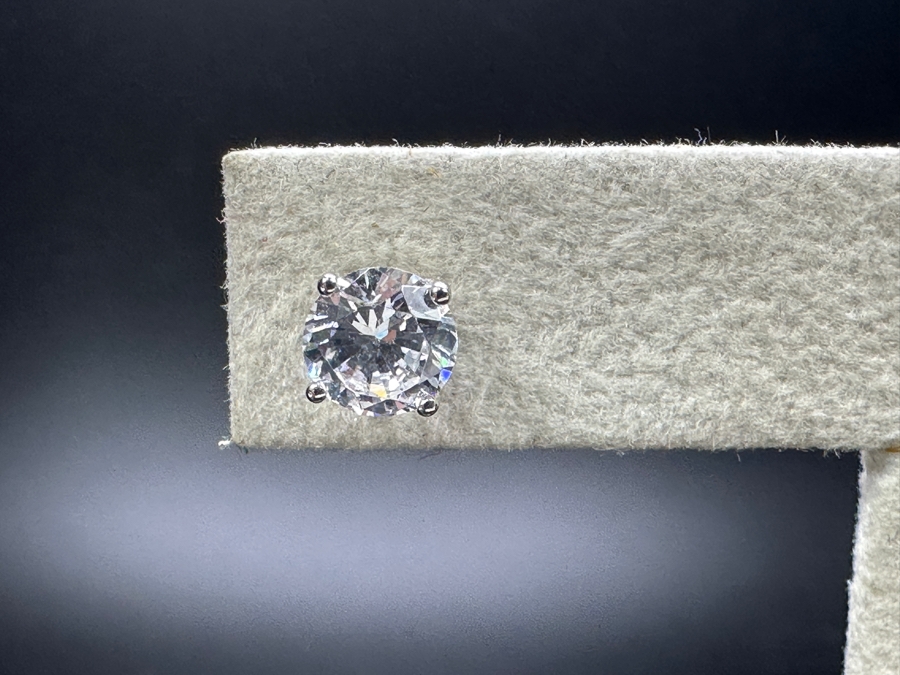 14k Gold Basket Set CZ Earrings 1.6g Retails $400 [Photo 2]