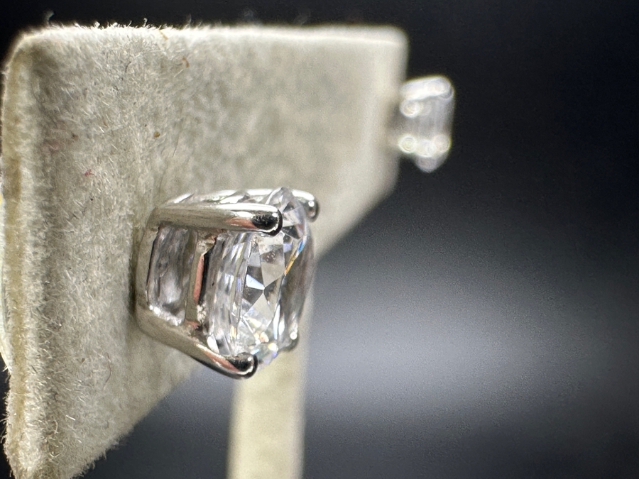 14k Gold Basket Set CZ Earrings 1.6g Retails $400 [Photo 4]