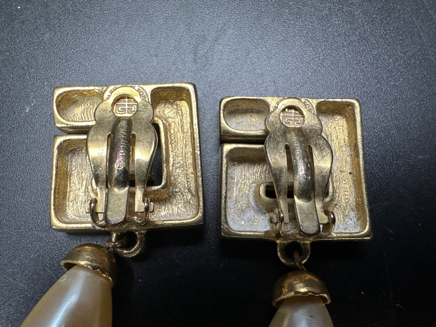Pair Of Vintage Givenchy Clip-On Earrings [Photo 3]