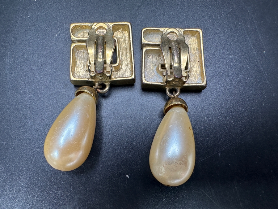 Pair Of Vintage Givenchy Clip-On Earrings [Photo 2]