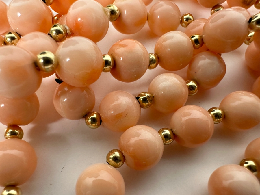 Pink Coral 30' Necklace By Pele Hawaii Inc. 49.3g [Photo 5]
