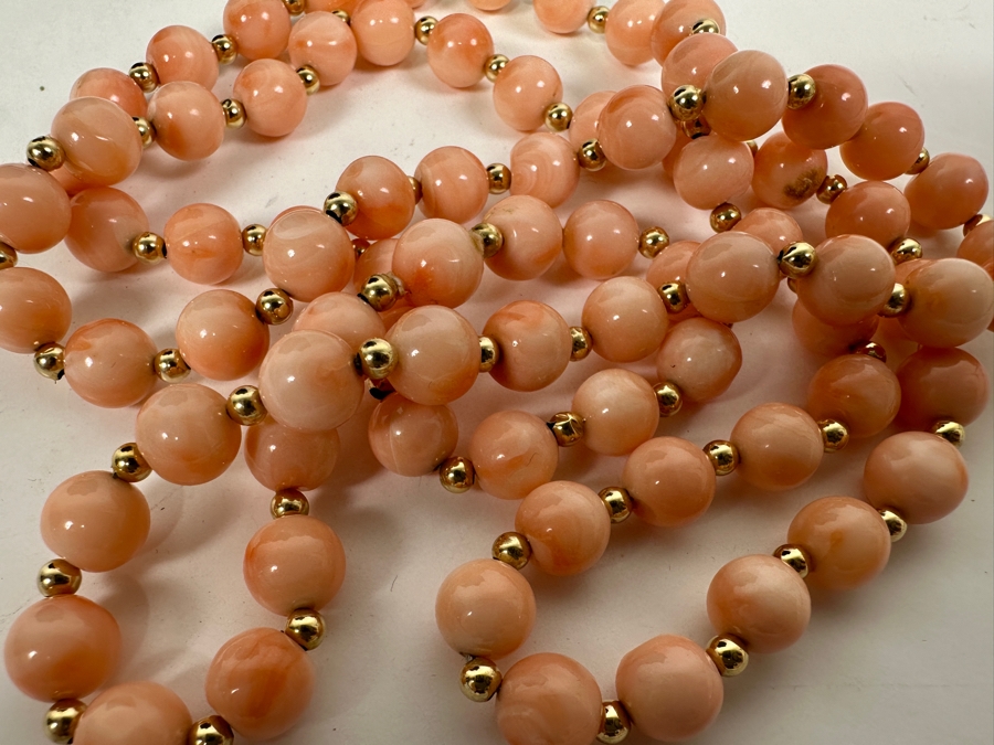 Pink Coral 30' Necklace By Pele Hawaii Inc. 49.3g [Photo 4]