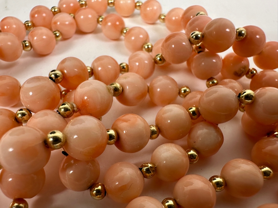 Pink Coral 30' Necklace By Pele Hawaii Inc. 49.3g [Photo 6]