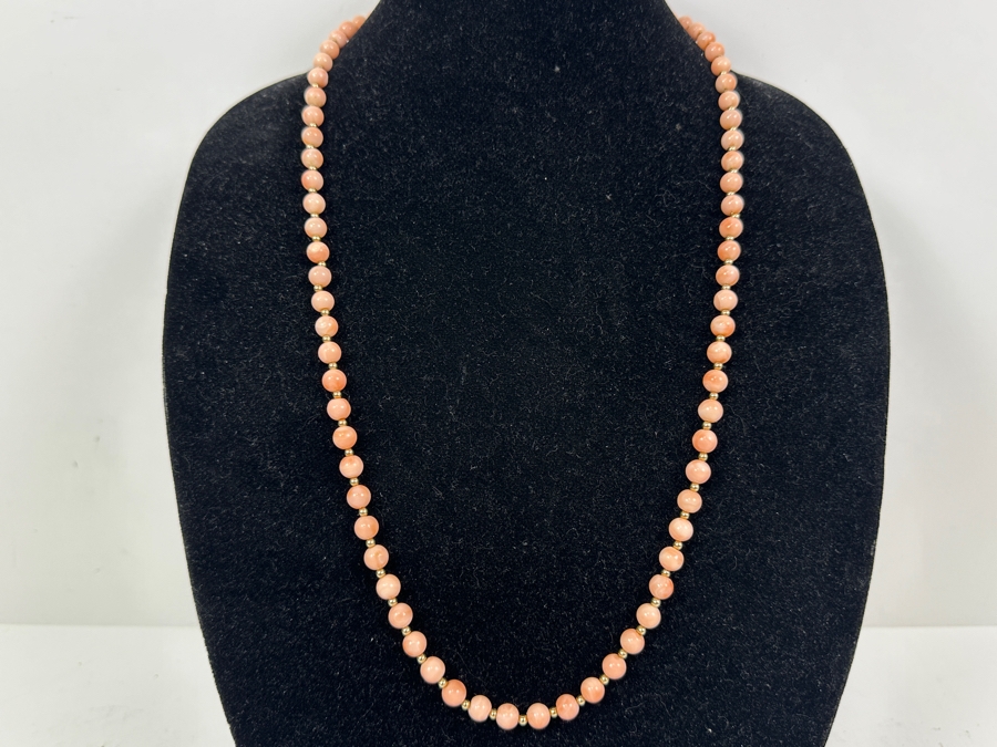 Pink Coral 30' Necklace By Pele Hawaii Inc. 49.3g [Photo 3]