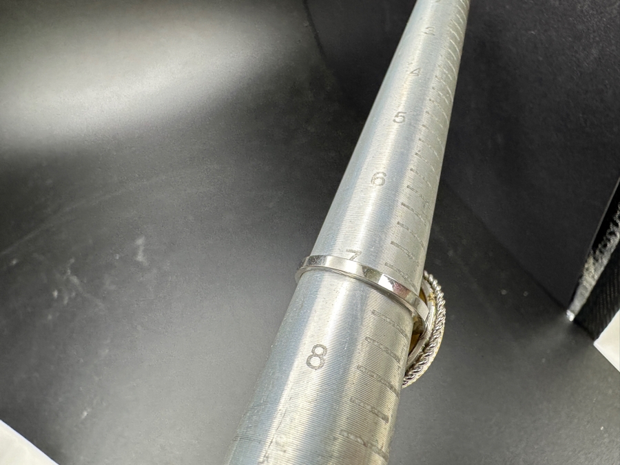 Sterling Silver Scrimshaw Ring Size 7 With Matching Pendant 9.2g [Photo 7]