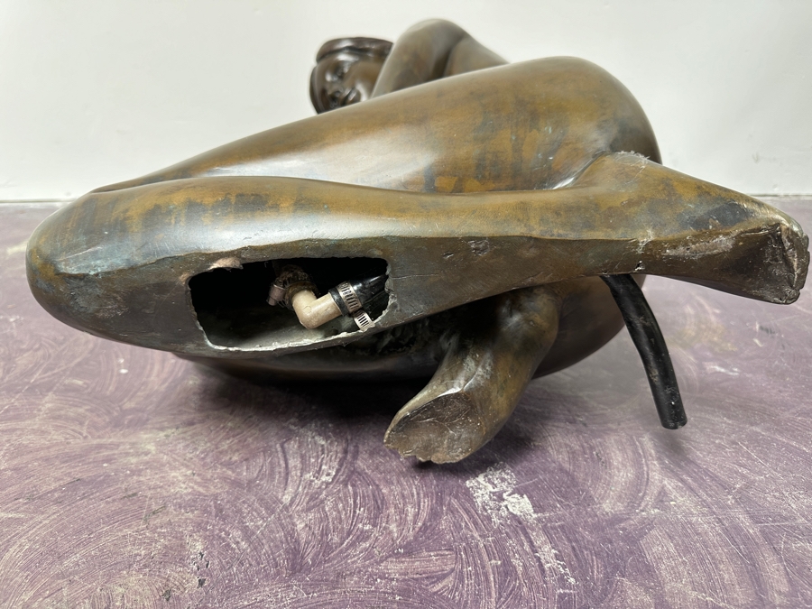 Metal Garden Fountain Sculpture 10W X 17D X 29H (No Pump) [Photo 9]