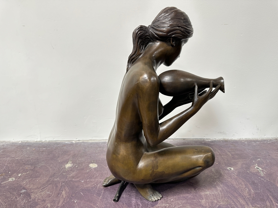 Metal Garden Fountain Sculpture 10W X 17D X 29H (No Pump) [Photo 7]