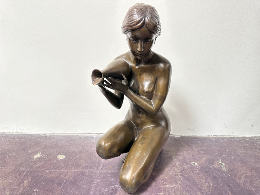 Metal Garden Fountain Sculpture 10W X 17D X 29H (No Pump) [Photo 2]