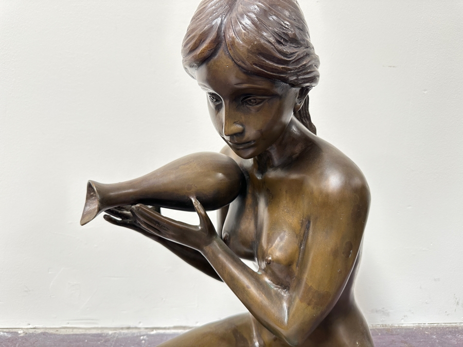 Metal Garden Fountain Sculpture 10W X 17D X 29H (No Pump) [Photo 4]