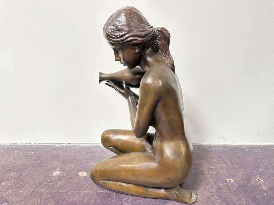 Metal Garden Fountain Sculpture 10W X 17D X 29H (No Pump) [Photo 5]