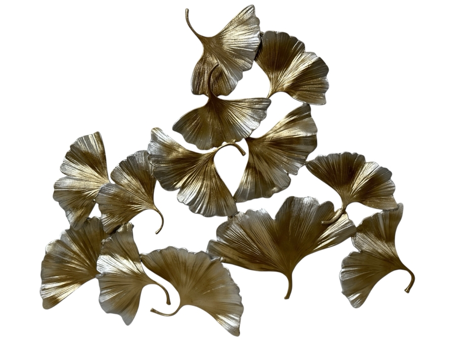 Painted Metal Floating Ginkgo Wall Art Sculpture 36 X 30 [Photo 1]