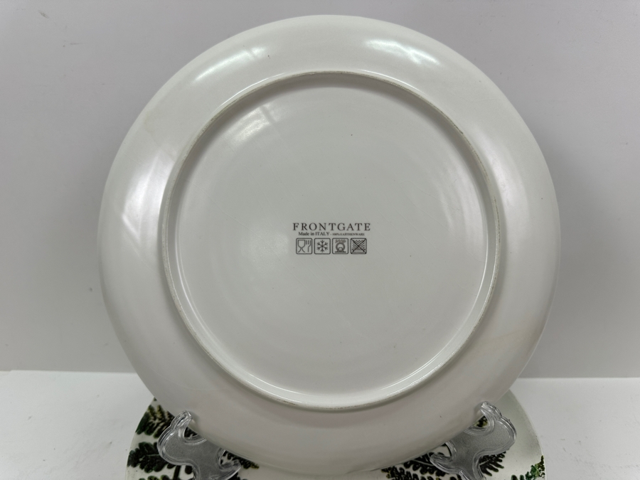 (7) Frontgate 11.5' Italian Earthenware Plates With Fern Design [Photo 3]