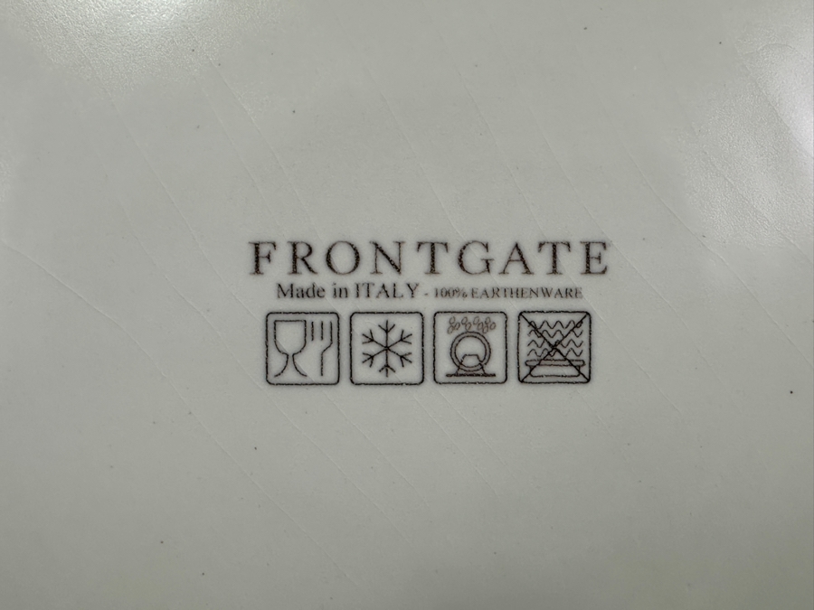 (7) Frontgate 11.5' Italian Earthenware Plates With Fern Design [Photo 4]