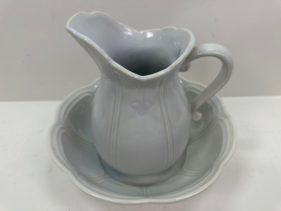 McCoy USA Pottery Pitcher 9.5H And Basin Bowl 11.5W Set [Photo 4]