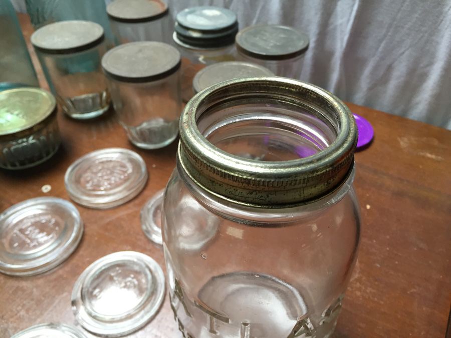 Large Collection of Aqua Blue Ball Perfect Mason Jars, Atlas Mason Jar, Ball Jelly Glass Jars [Photo 18]