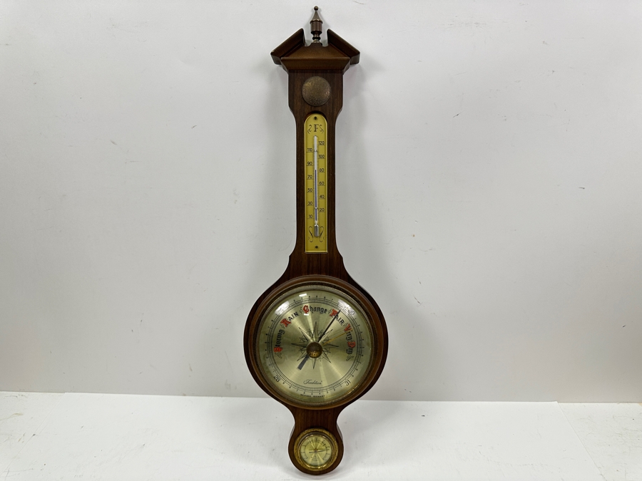 Vintage Wall Thermometer Barometer Made In Germany 21L [Photo 2]
