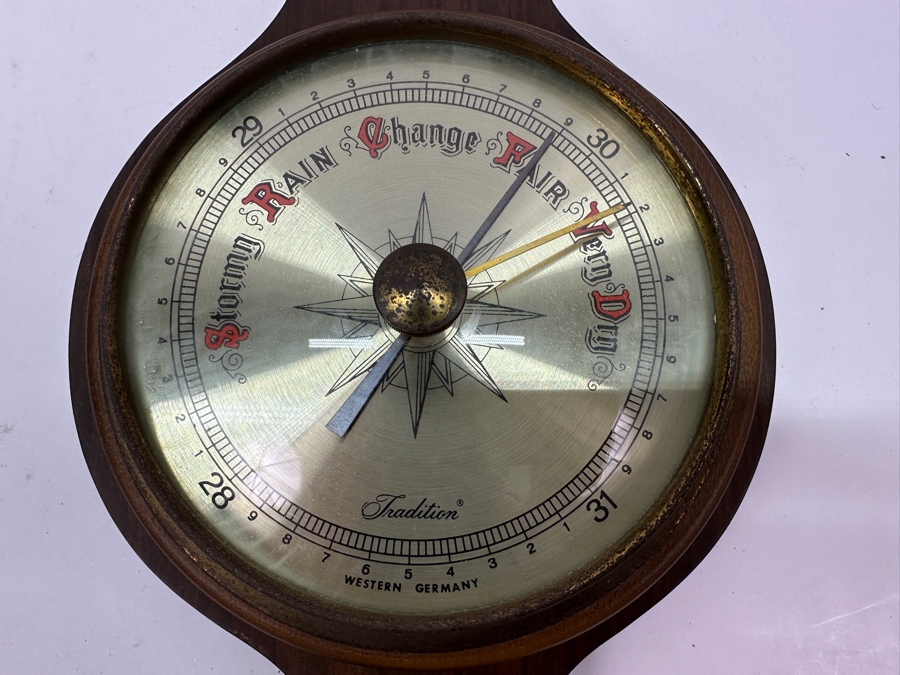 Vintage Wall Thermometer Barometer Made In Germany 21L [Photo 3]