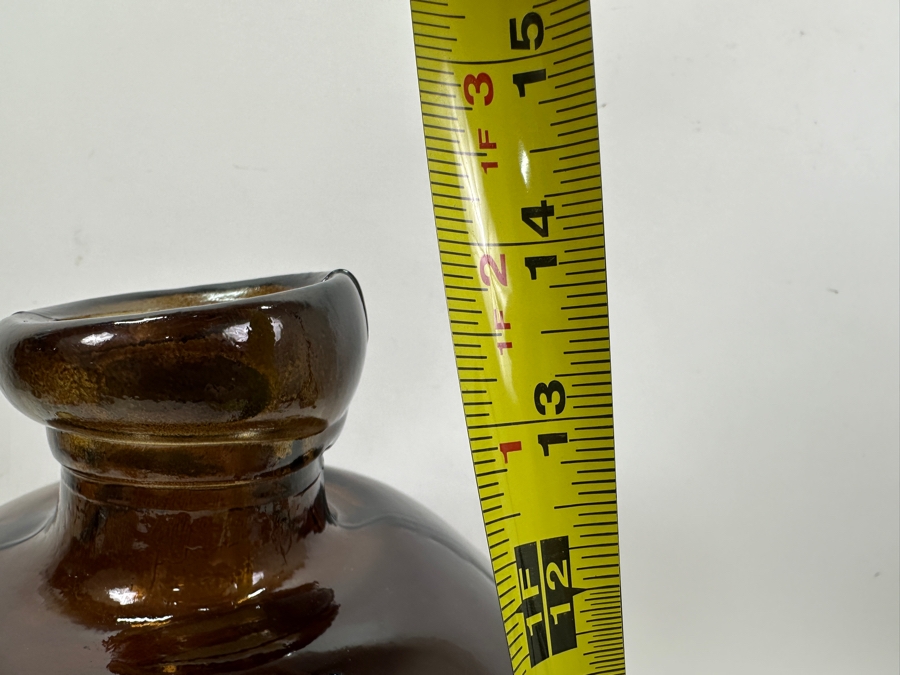 Large Recycled Glass Balloon Vase Made In Spain 14H & Pair Of Yellow Glass Vases 4H [Photo 6]