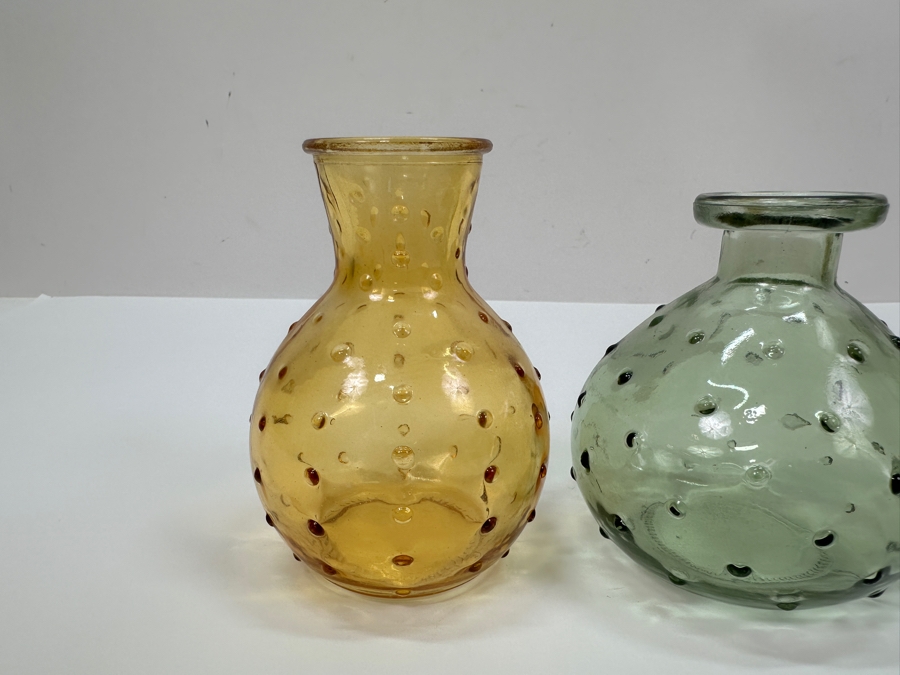 (4) Dimple Glass Vases 4H [Photo 4]