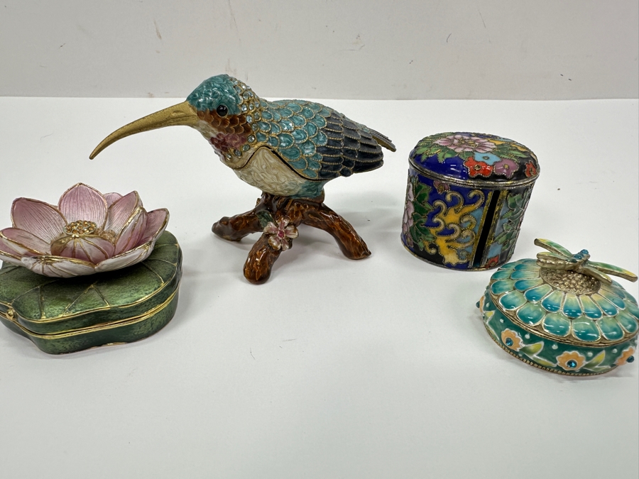 (4) Enameled Metal Boxes [Photo 2]