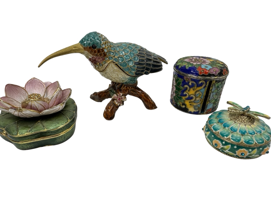 (4) Enameled Metal Boxes [Photo 1]
