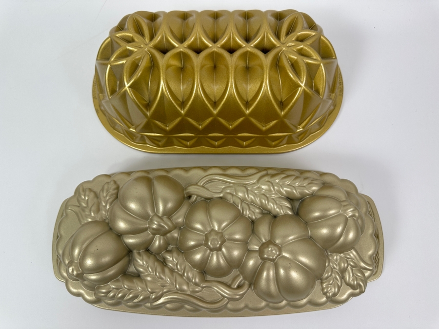 New Nordic Ware Pumpkin Wheat Loaf Pan 12' & Jubilee Loaf Pan 10' [Photo 2]