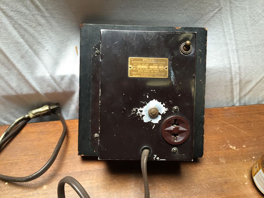 PHILCO Automatic Control Clock Model 8B56 General Electric Co. Working [Photo 10]