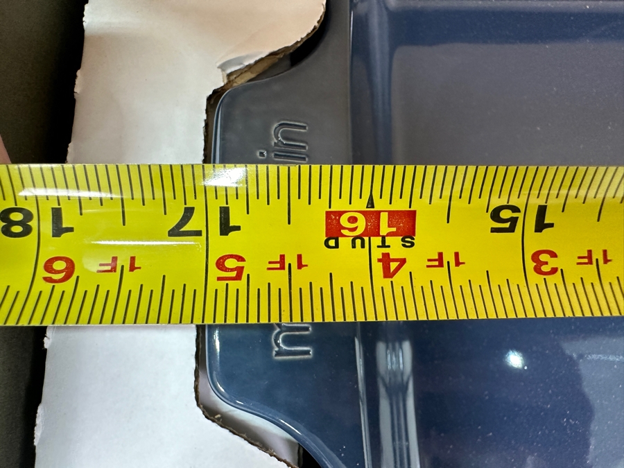 New Rectangular Ceramic Slate Blue Baking Dish By Made In Cookware 17W [Photo 3]