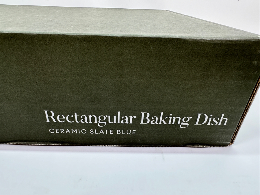 New Rectangular Ceramic Slate Blue Baking Dish By Made In Cookware 17W [Photo 4]