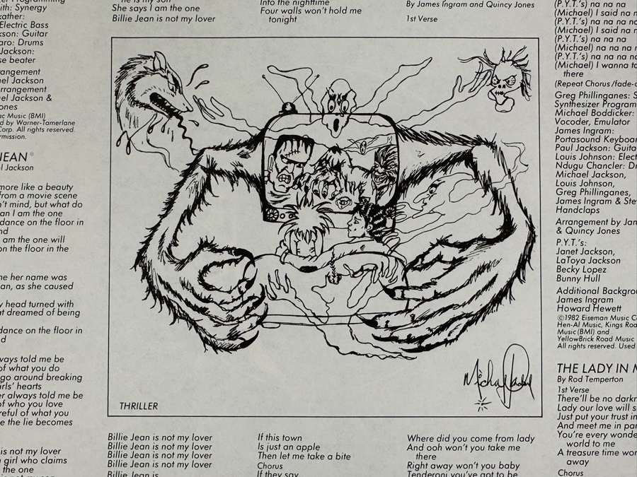 Vintage Michael Jackson Thriller Vinyl Record [Photo 5]