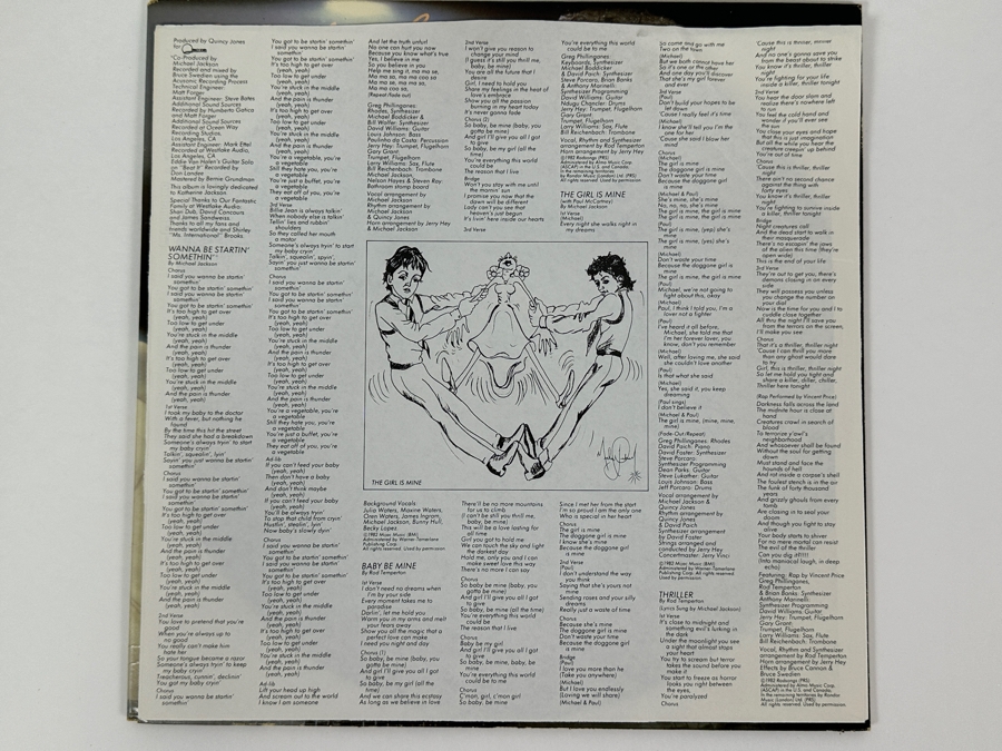 Vintage Michael Jackson Thriller Vinyl Record [Photo 6]